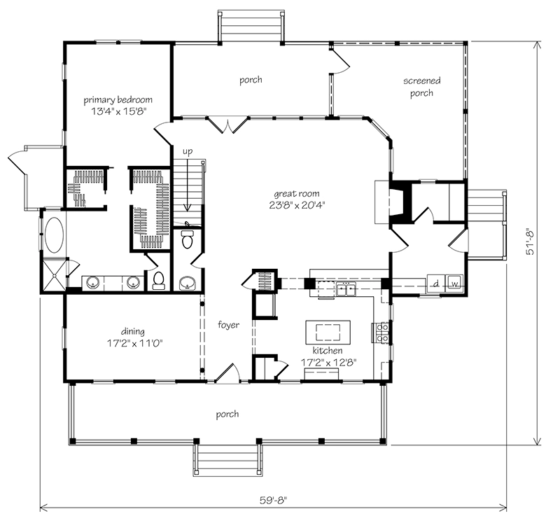 Bluff Towne Cottage Main Floor