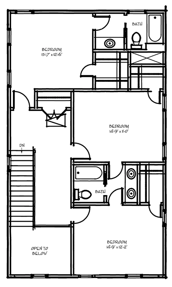 The Pisgah Cottage Upper Floor