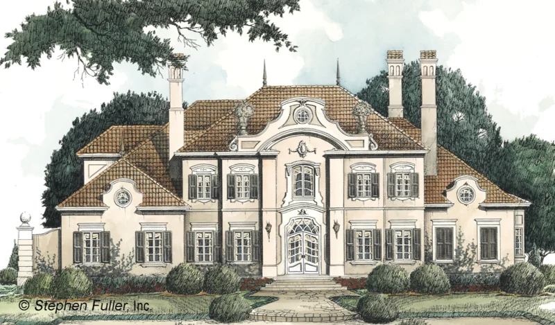 Rosewood Villa Front Color Rendering