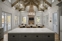 Hawthorn Cottage Interior 3D Color Rendering Kitchen to Living Room