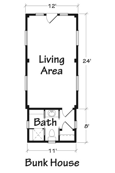 Boathouse & Bunkhouse Floor Plan, Bunkhouse
