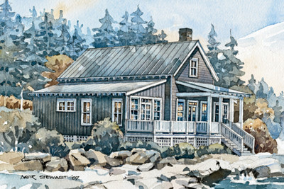 Block Island Cottage Color Rendering Front