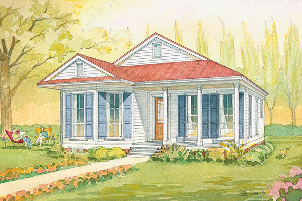 Waterstreet Cottage Front Color Rendering