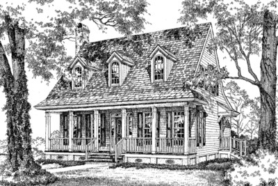 Creole Cottage Front Rendering
