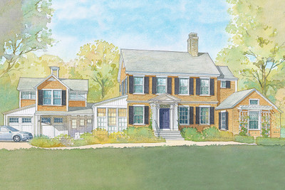 2005 Cottage Living Idea Home Color Rendering Front