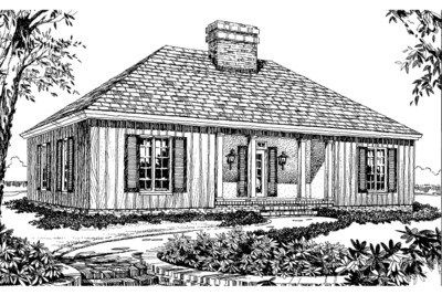 Town And Country House Front Rendering
