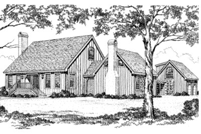 Carpenter Cottage Front Rendering