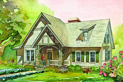 Downing Cottage Front Color Rendering