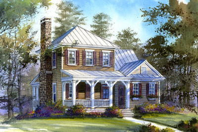 Topwater Lodge Front Color Rendering