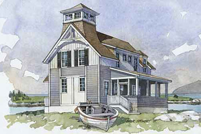 Harbor Cove Cottage Color Rendering Front