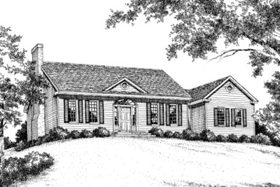 Chesapeake Country House Front Rendering