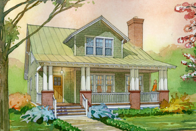 Aberdeen Cottage Front Color Rendering