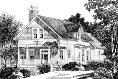 Gifford Cottage Front Rendering