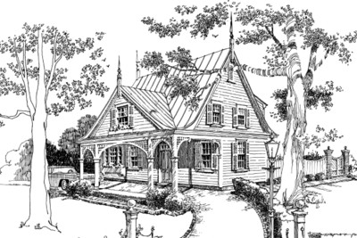 Victorian Cottage Front Rendering
