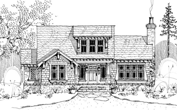 Timberline Cottage Front Rendering