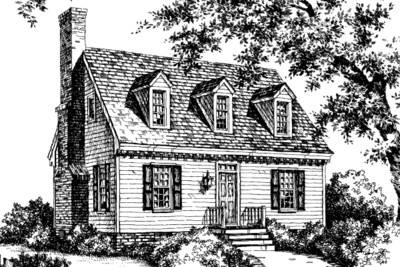 Our Colonial Cottage Front Rendering