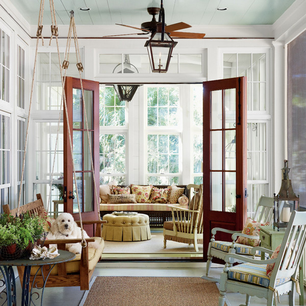 Vintage Lowcountry Photo Screened Porch