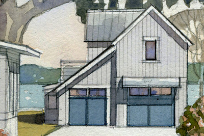 2013 Coastal Living Showhouse Garage Color Rendering Front
