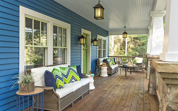 Little Blue Farmhouse Photo Front Porch