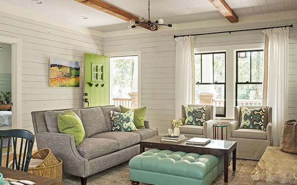 Little Blue Farmhouse Photo Living Room
