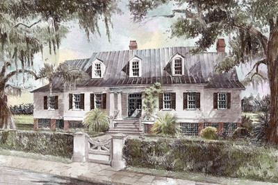 Bluff View Cottage Color Rendering Front