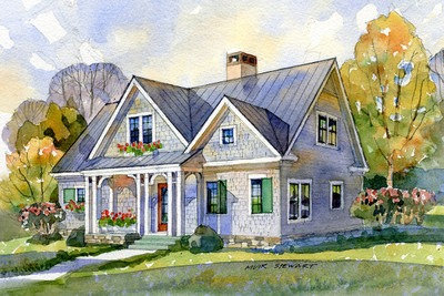 May Isle Cottage Color Rendering Front