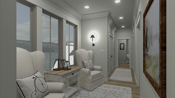 Alder Cottage 3D Rendering Upper Floor Sitting Nook
