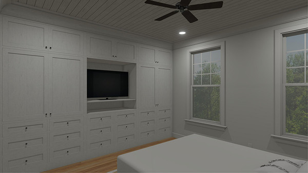 Walnut Cottage 3D Rendering Upper Floor Secondary Bedroom