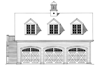 Carriage House Garage Rendering Front