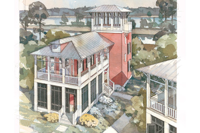 Waterview Cottage Color Rendering Front