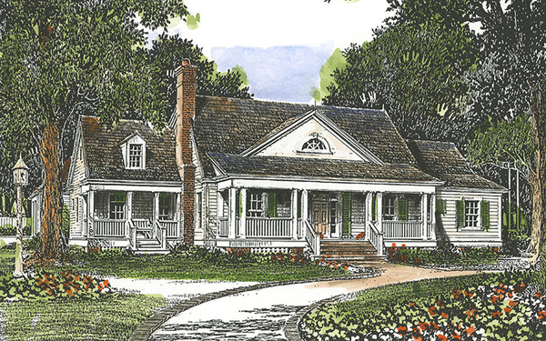 Sand Mountain House Color Rendering Front