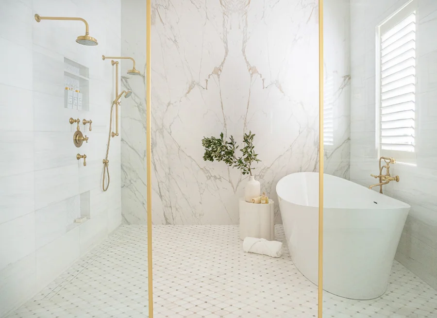 Moreland Cottage Photo Primary Bath Shower & Bathtub
