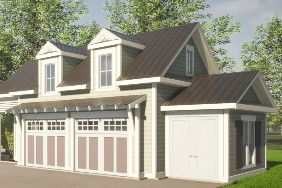 Northport Carriage House Exterior 3D Rendering Front