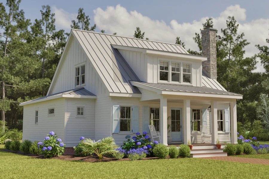 Serenity Cove Cottage Color Rendering Front Left