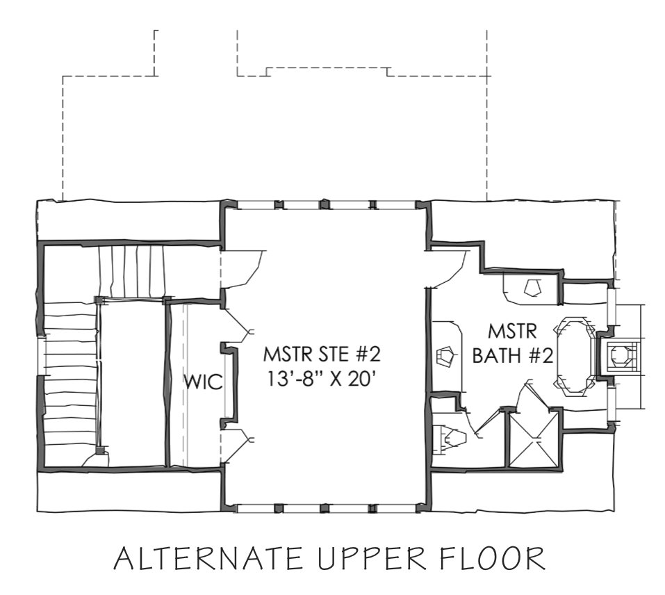 Lowcountry Cottage Alternate Upper Floor