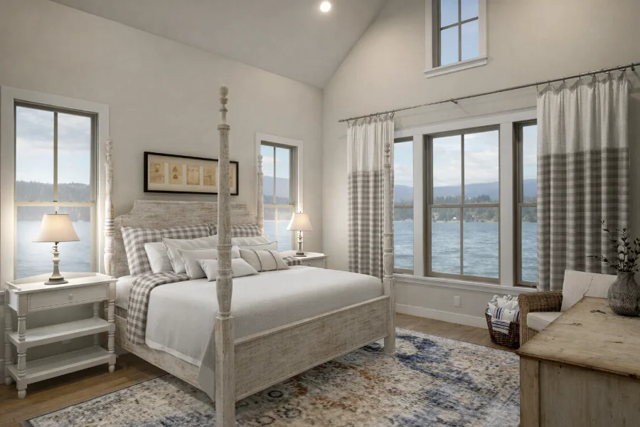 Alder Cottage Interior 3D Color Rendering Primary Bedroom