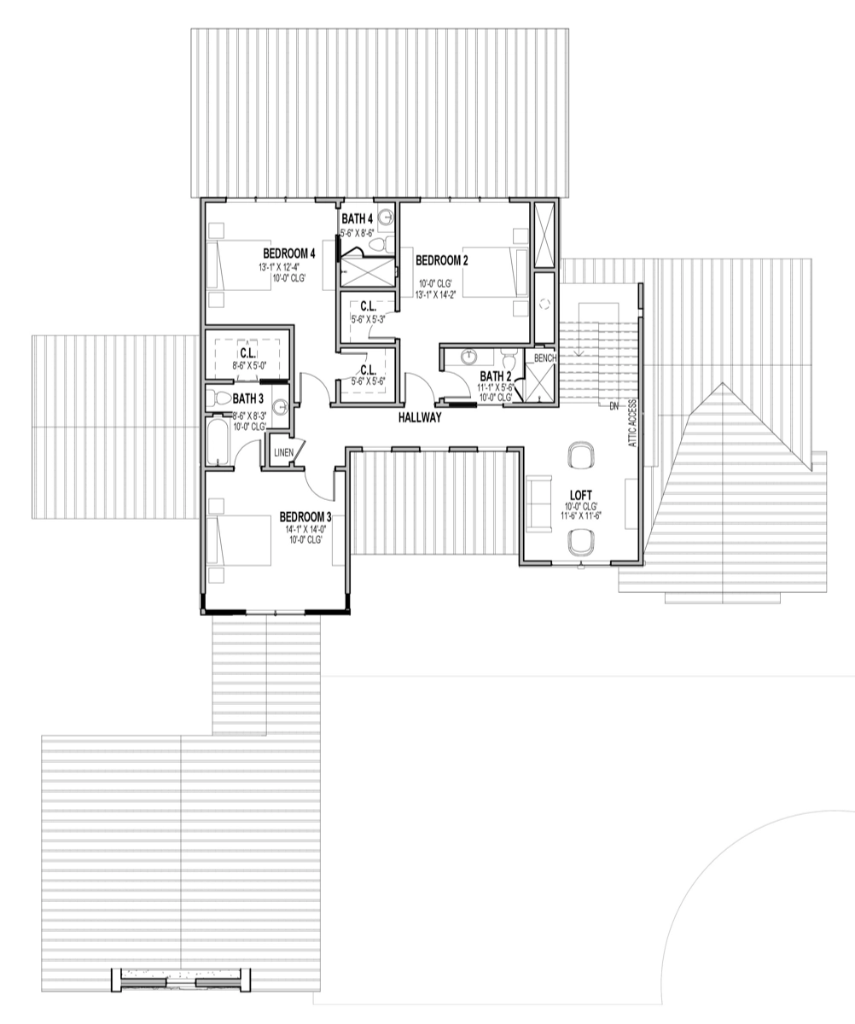 The Cashiers Upper Floor Plan