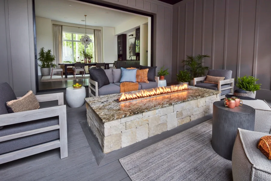 The Saratay Interior Color Photo Covered Porch to Dining Room