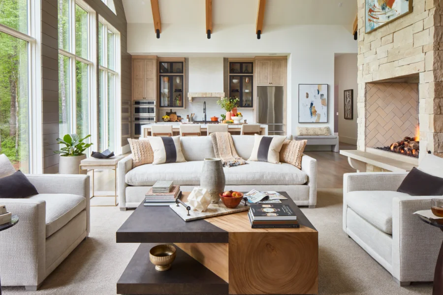 The Saratay Interior Color Photo Grand Room to Kitchen