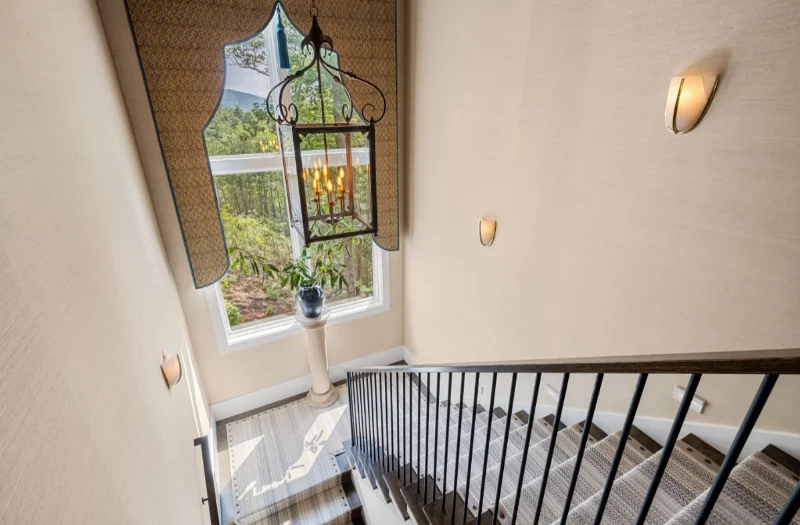 The Cashiers Interior Color Photo Staircase