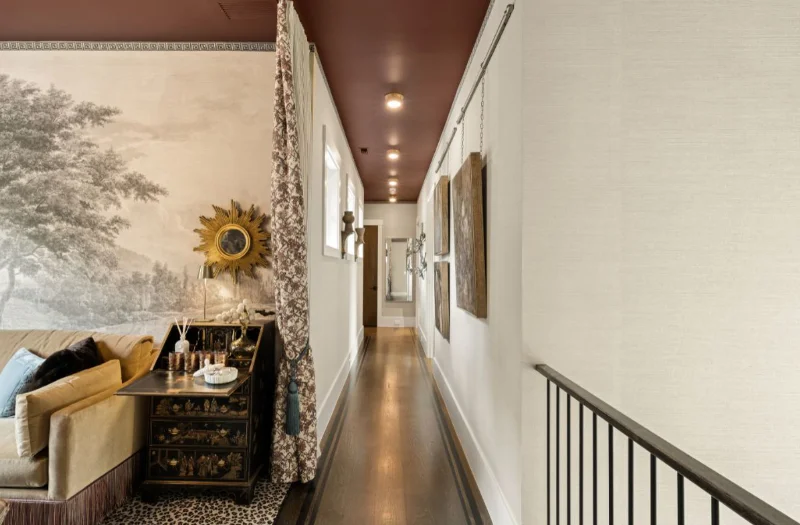 The Cashiers Interior Color Photo Upper Floor Hallway