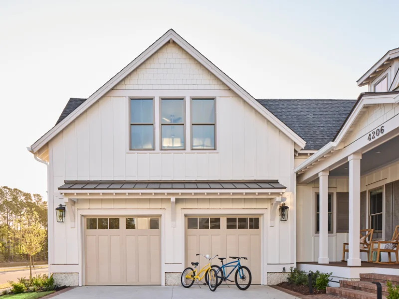Mason's Farmhouse Exterior Color Photo Front of Garage