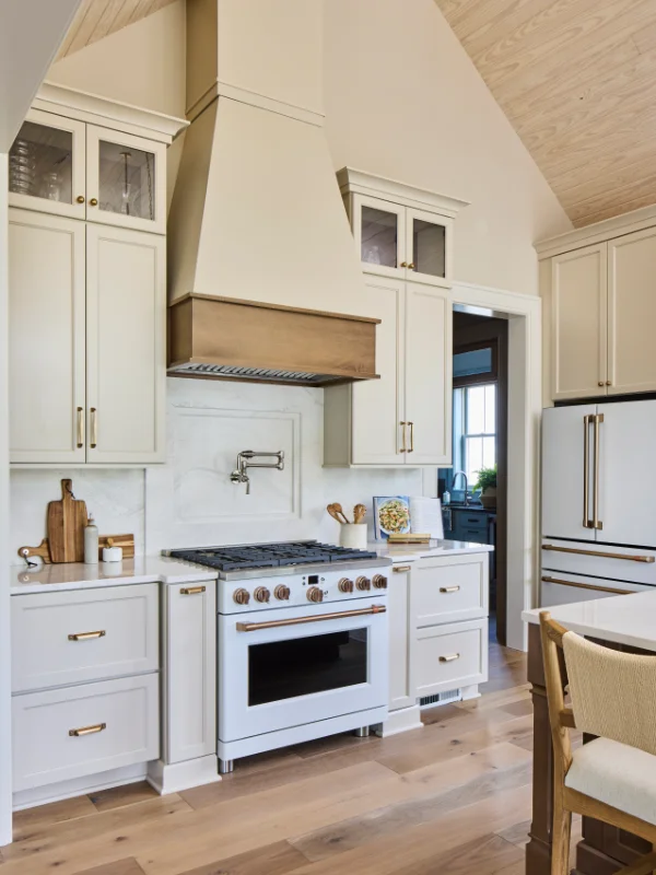 Mason's Farmhouse Interior Color Photo Kitchen Range Wall