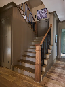 Mason's Farmhouse Interior Color Photo Staircase to Upper Floor