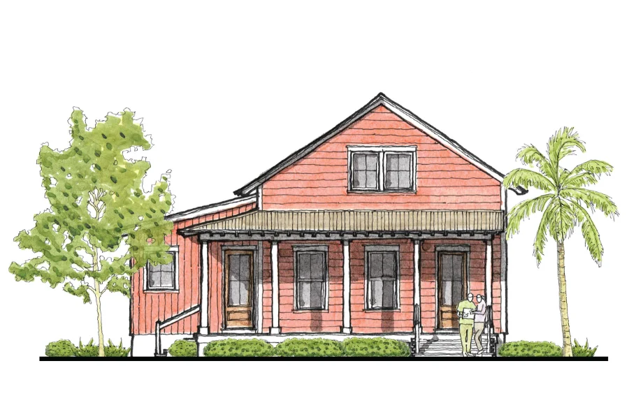 Guilford Cottage A Front Color Rendering