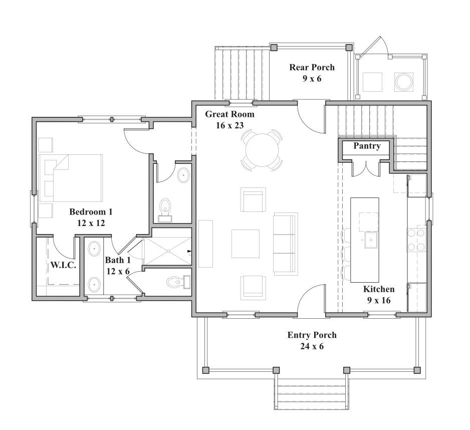 Guilford Cottage C Main Floor Plan