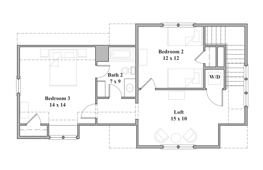 Guilford Cottage C Upper Floor Plan