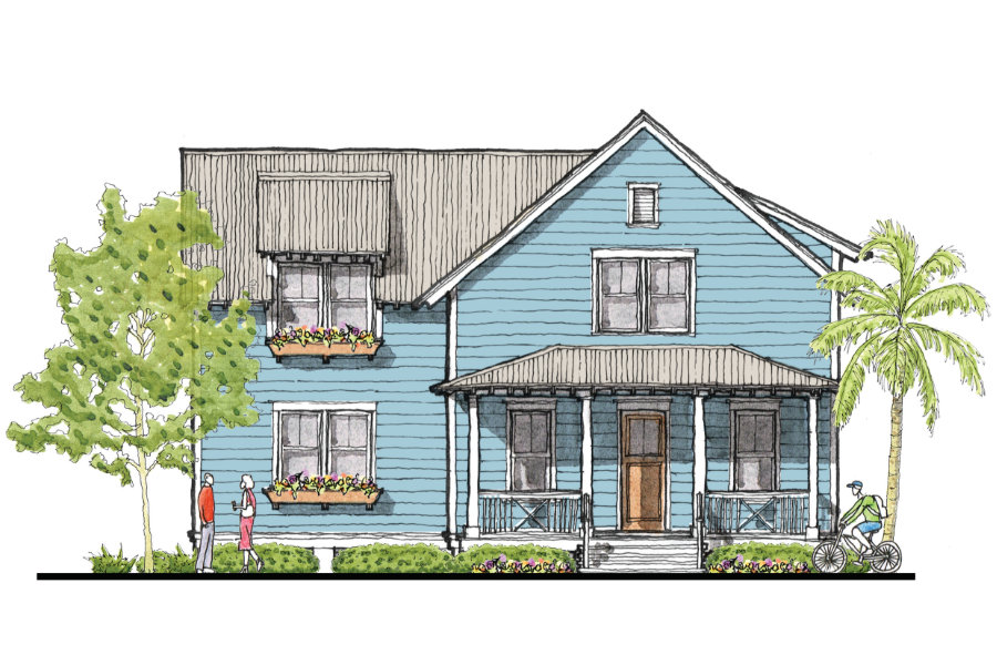 Guilford Cottage C Front Color Rendering