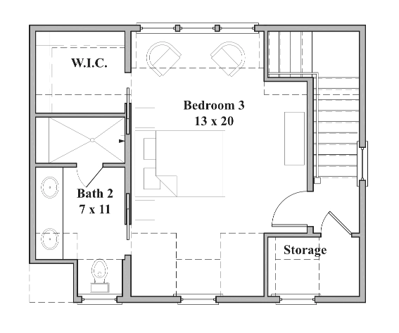 Guilford Cottage D Upper Floor Plan