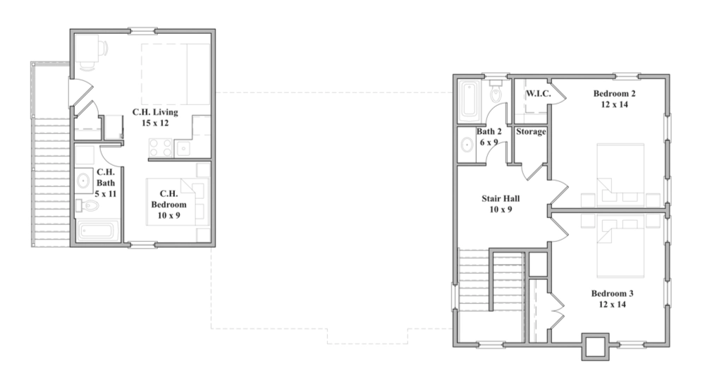 Guilford Cottage E Upper Floor Plan